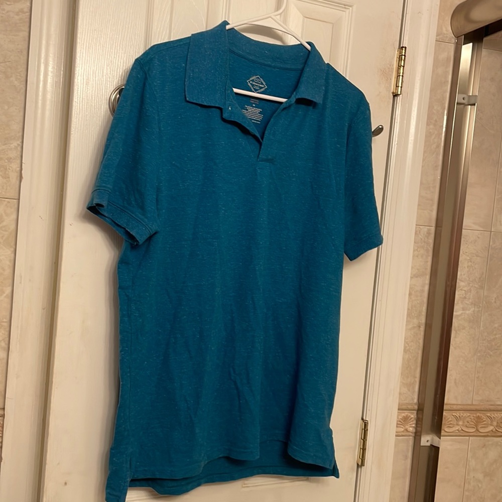 Mens St Johns Bay Blue Polo Medium